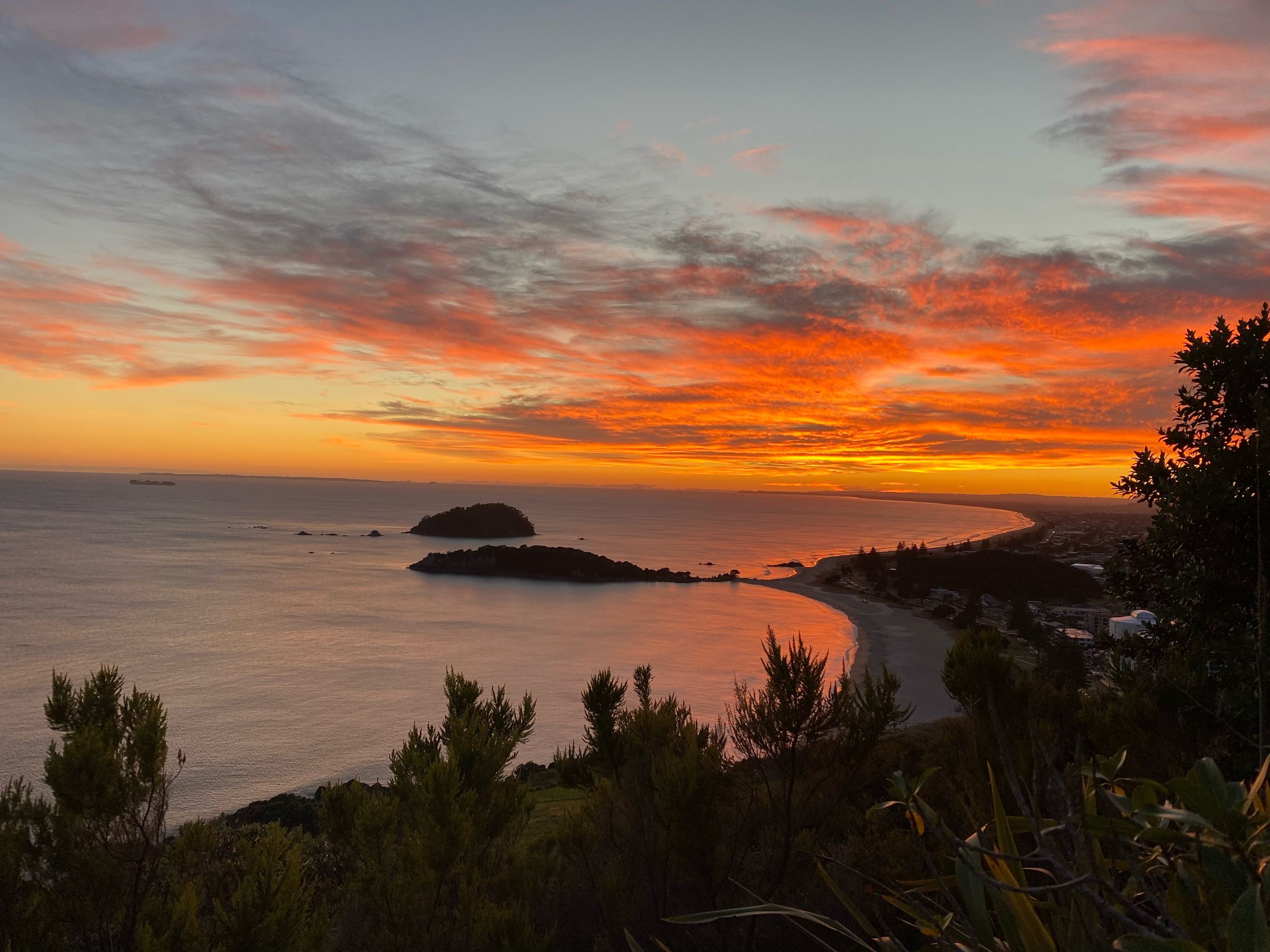 Mauao and Mount Maunganui at sunrise