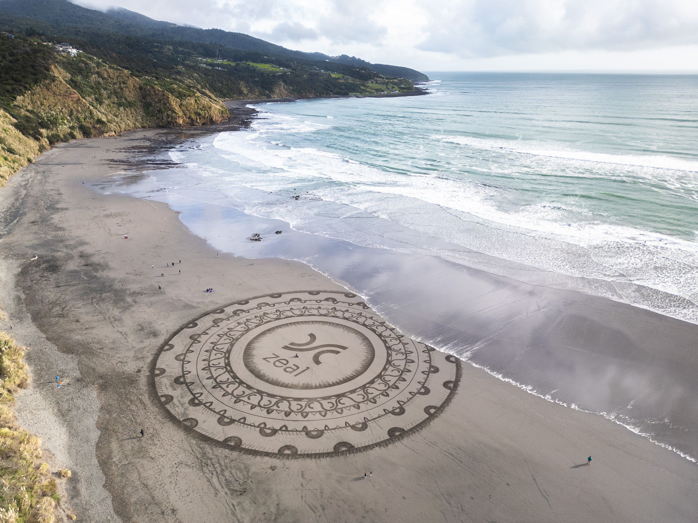 Zeal sand art at Raglan